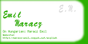 emil maracz business card